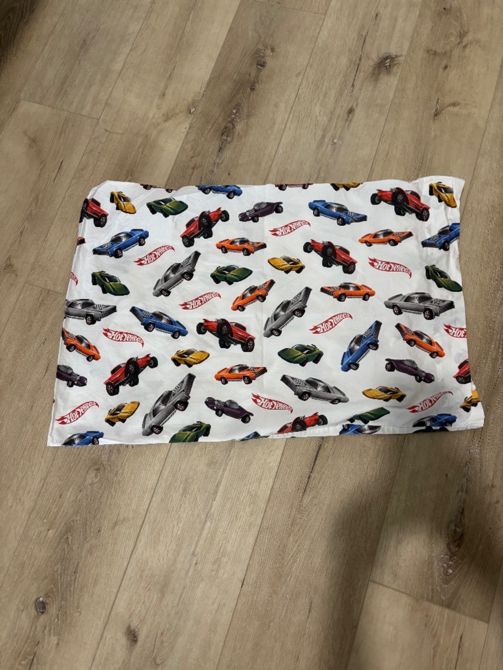 Pottery Barn kids hot wheels pillow case